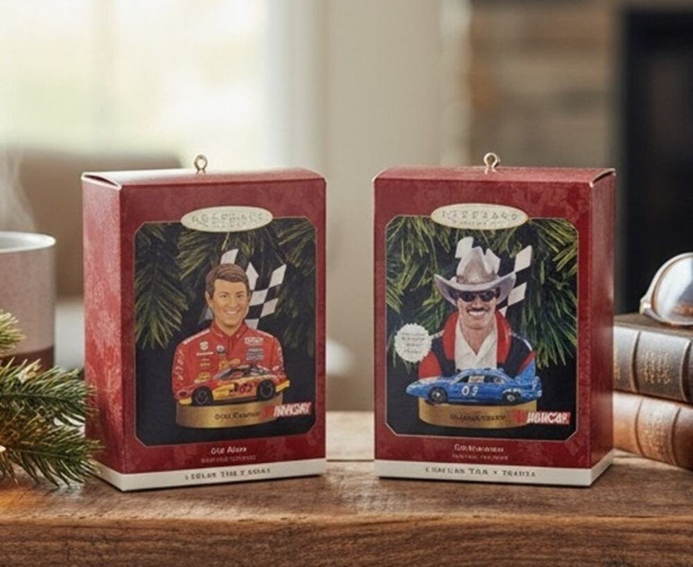 Hallmark Keepsake Ornaments Collectors Series Bill Elliott and Richard Petty